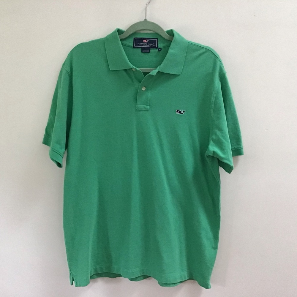 Vineyard Vines Mens Green Polo Size Medium